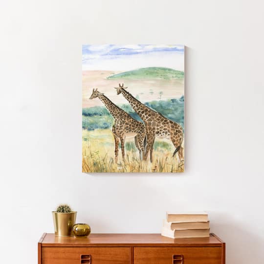 Giraffe Buddies 16" x 20" Canvas Wall Art